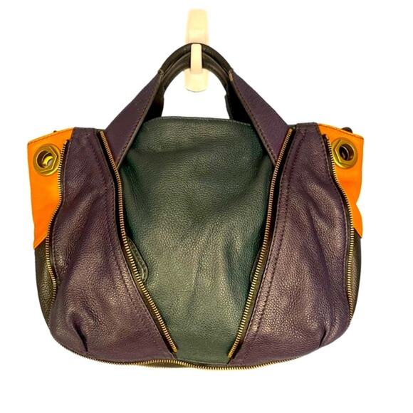 OrYANY Lian Leather Zipper Detail Slouchy Hobo Colorblock Bag - Picture 3 of 11
